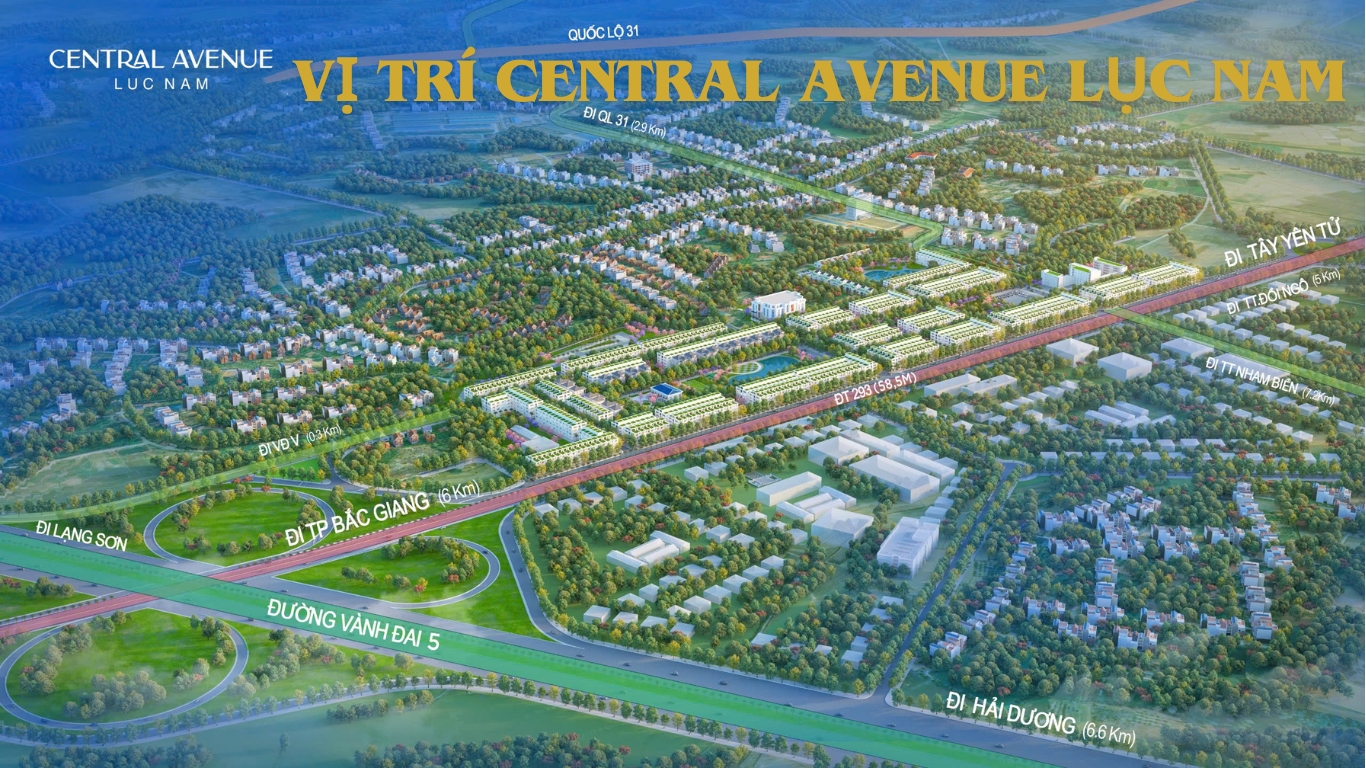 vị trí central avenue lục nam