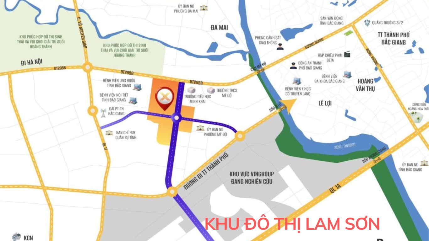 vị trí dự án khu đô thị lam sơn