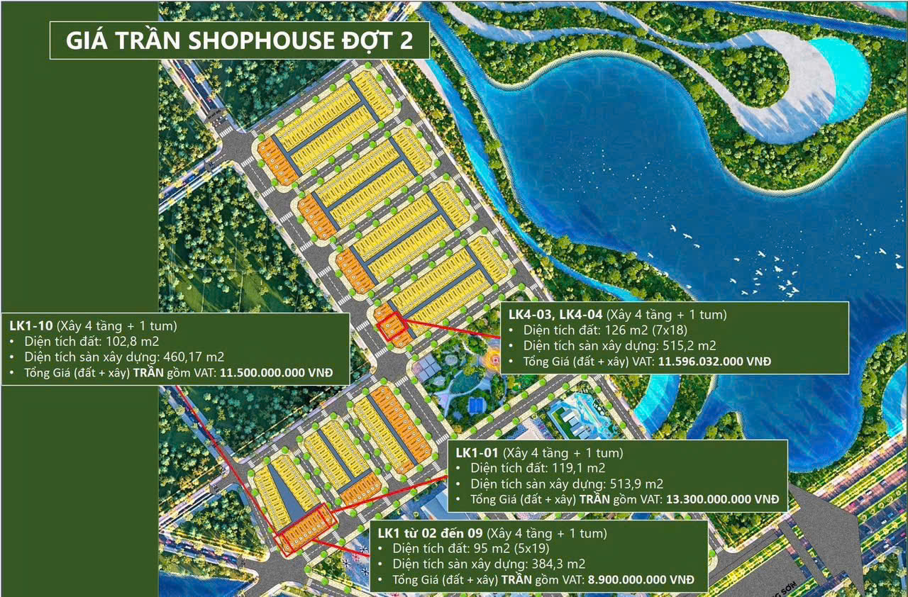 giá trần dự án metropolitan bắc giang- bắc đồng sơn