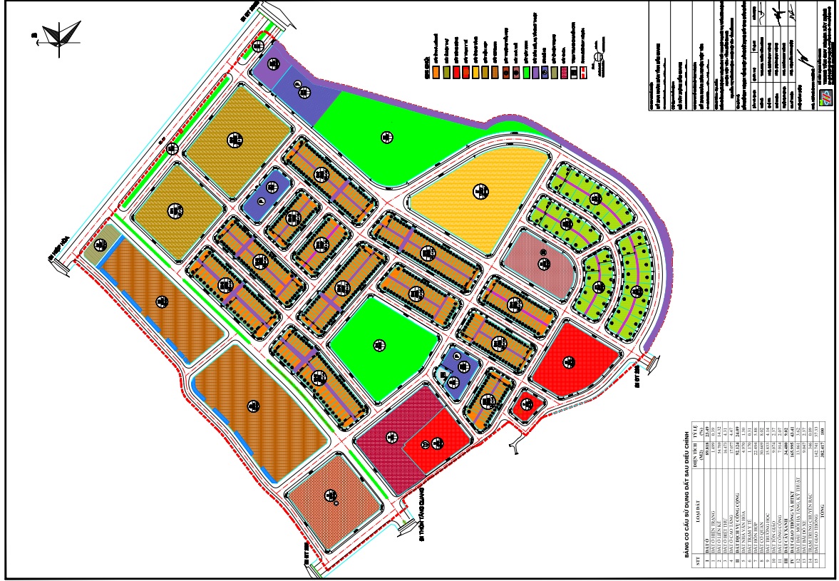 mặt bằng dự án khu đô thị mới bích động