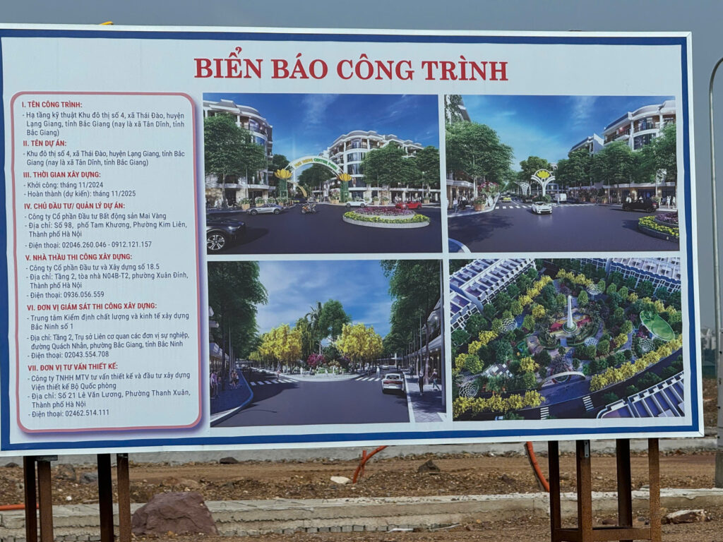 biển báo công trình mai vàng center park