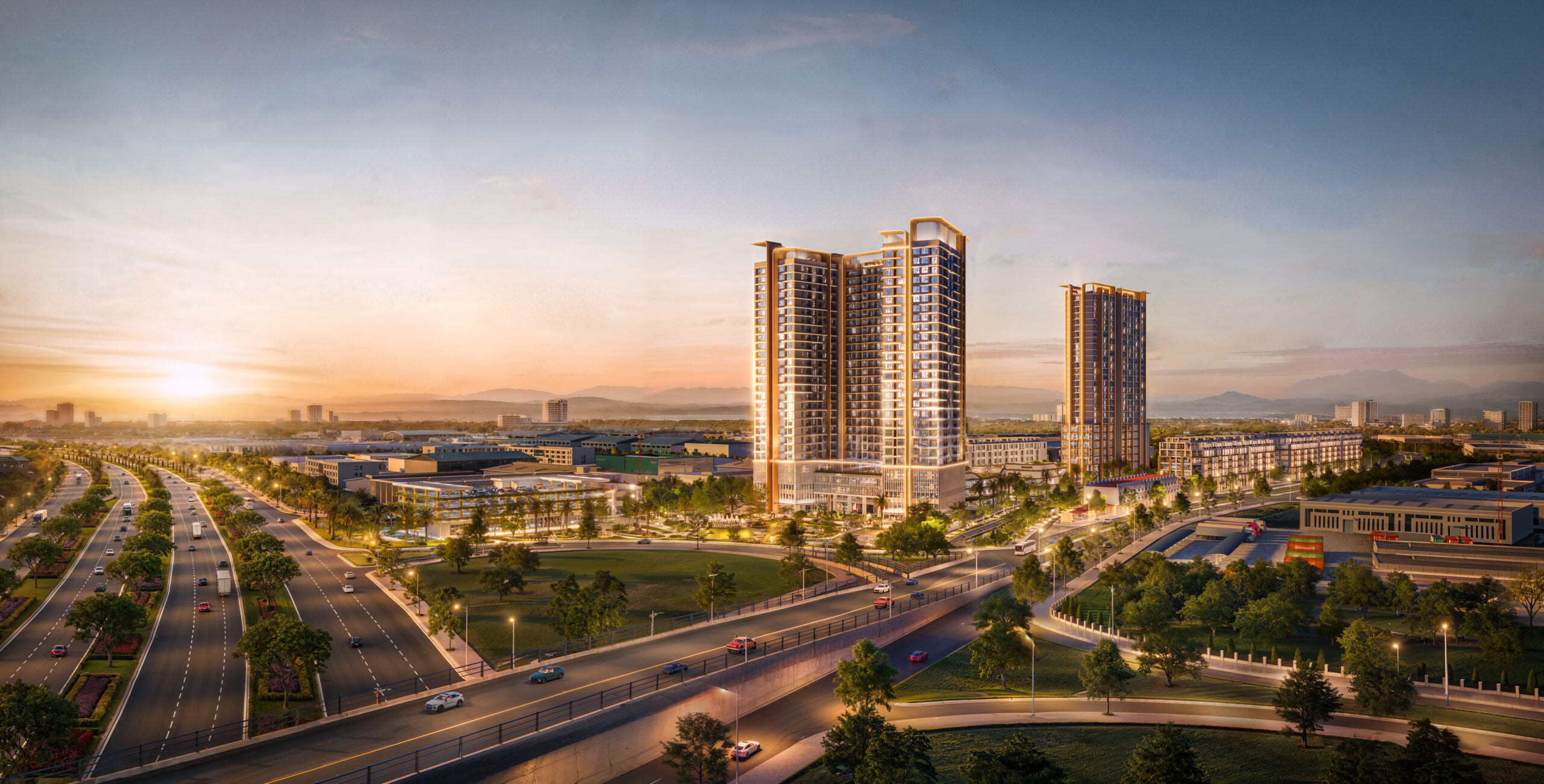 View Đại lộ nhìn về dự án